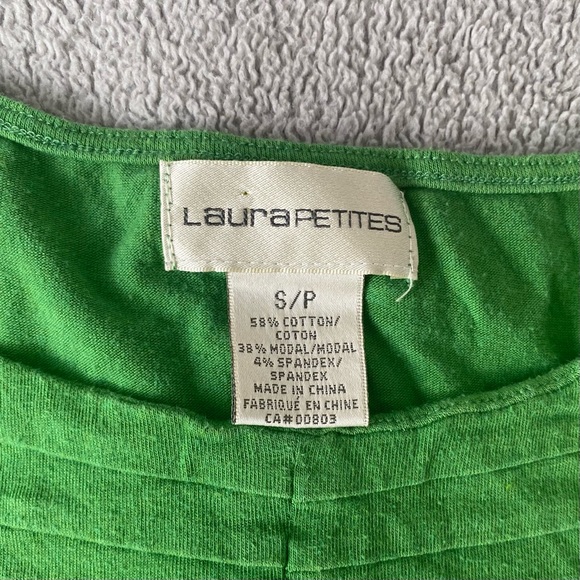 LAURA PETITES Green Thick Strap Tank Top - Picture 3 of 3